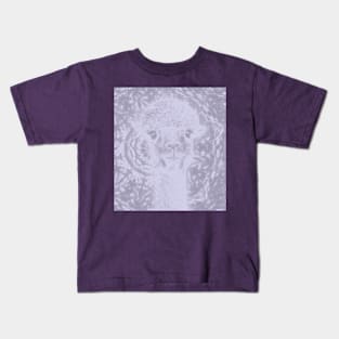 Ghostly alpaca and Lilac-gray mandala Kids T-Shirt